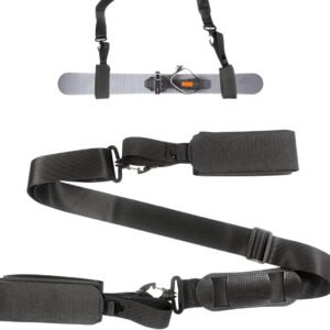 Skidrager riemen - Snowboard drager - Wintersport transport - Verstelbaar ontwerp - Tot 120 cm - Zwart