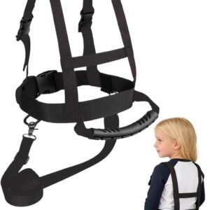 Skiharnas Trainingslijn - Veiligheidsharnas Snowboard - Snowboard Leren - Verstelbaar Uittrekbaar - 20 x 16 x 4 cm - Zwart
