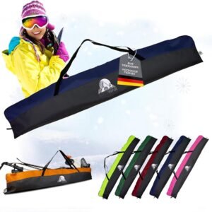 Skikoffer - Skibag - Wintersport Transport - Waterdicht Cordura - 190cm - Zwart Blauw