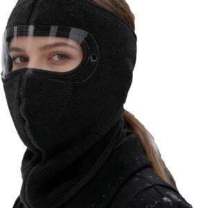Skimasker met bril - Wintermasker - Bescherming tegen kou - Afneembare bril - Volledige bedekking - Zwart