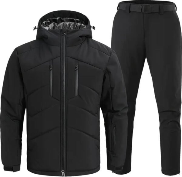 Skipak - SkiBroek - Skijas - Ski Suit - Wintersport - Heren - 2-Delig - Zwart - Winter - Maat XL