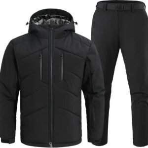 Skipak - SkiBroek - Skijas - Ski Suit - Wintersport - Heren - 2-Delig - Zwart - Winter - Maat XL