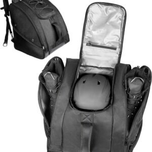Skischoen Rugzak - Snowboard Tas - Winter Sport - Waterdicht Ontwerp - 50 Liter Capaciteit - Zwart