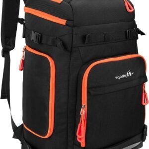 Skischoen Rugzak - Wintersport Tas - Ski Uitrusting Vervoeren - Veelzijdige Opbergvakken - 70 Liter - Zwart