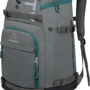 Skischoen Tas - Reisrugzak Skiuitrusting - Wintersport Transport - Waterdicht Nylon Materiaal - 55 Liter Capaciteit - Grijs