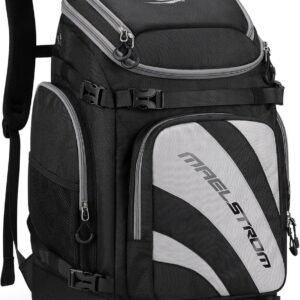 Skischoen Tas - Reisrugzak Wintersport - Transport Skiuitrusting - Waterdicht Nylon Materiaal - 55L Capaciteit - Zwart