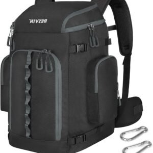 Skischoen Tas - Snowboard Rugzak - Winter Sport - Waterdicht Materiaal - 60 Liter Capaciteit - Zwart