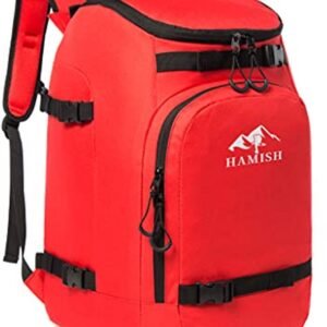 Skischoen Tas - Sport Rugzak - Wintersport Uitrusting - Waterdicht Nylon Materiaal - 50L Capaciteit - Zwart