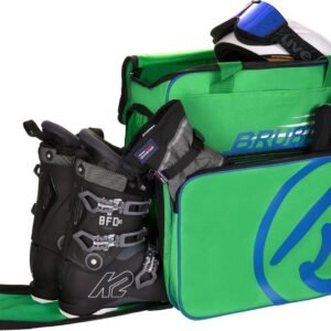 Skischoen Tas en Helm Tas Backpack Groen Blauw - Waterafstotend en Stevig