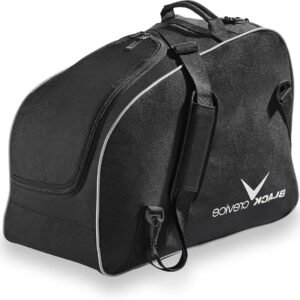Skischoen en helmtas - Wintersport tas - Veilig vervoeren - Versterkte bodem - 53 Liter - Zwart zilver