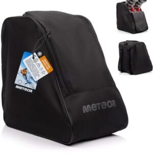 Skischoen tas - Sportuitrusting tas - Wintersporter vervoer - Waterafstotend polyester - 42x42x30 cm - Zwart