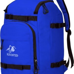 Skischoenentas Rugzak - Snowboardtas Reis - Wintersport Gear - Waterdicht Polyester - 50 Liter Capaciteit - Zwart