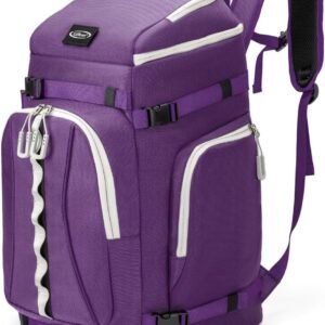 Skischoenentas - Skirugzak Helmvak - Wintersport Gear - Waterdicht Nylon Materiaal - 65 Liter Capaciteit - Paars