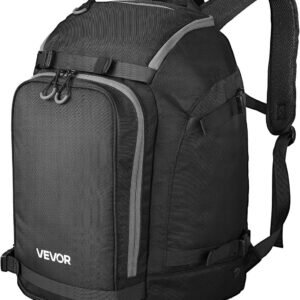 Skischoentas - Reisrugzak - Wintersport Gear - Waterdicht Oxford Materiaal - 50L Capaciteit - Zwart