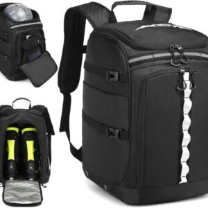 Skischoentas - Reisrugzak - Wintersport Gear - Waterdicht en Duurzaam - 50 Liter - Zwart