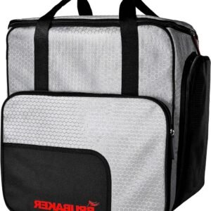 Skischoentas Rugzak - Helm Tas - Wintersport Organiseren - Apart Schoenenvak - 45 Liter - Zilver Rood