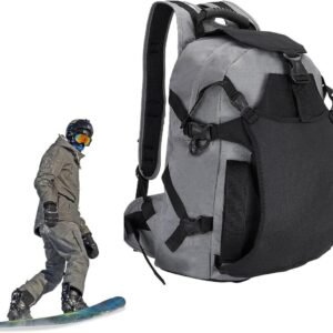 Skischoentas Rugzak - Skirugzak Wintersporttas - Transport Skiuitrusting - Opvouwbaar Ruimtebesparend - 54 x 33 x 10 cm - Zwart