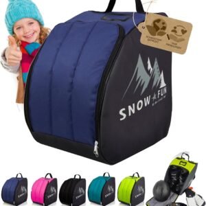 Skischoentas Rugzak voor Kinderen met Helm, Bril en Laarzen Vak