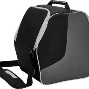 Skischoentas - Wintersport tas - Opbergen uitrusting - Waterdicht materiaal - 40 x 38 x 24 cm - Zwart grijs