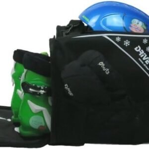 Skischoentas met Helmvak voor Kinderen - Zwart