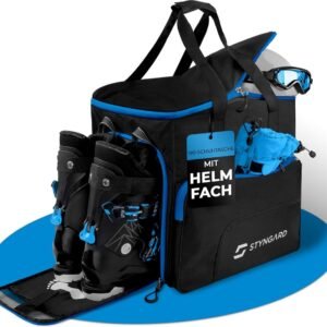 Skischoentas met helm en geventileerd laarzenvak - 54 L rugzakfunctie voor skiaccessoires