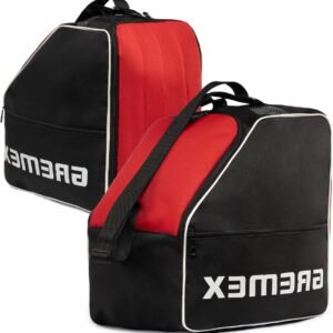 Skischoentas met helmvak - Schoenrugzak outdoor - Reizen en opslag - Waterdicht Cordura materiaal - Tot maat 47 - Rood