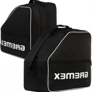 Skischoentas met helmvak - Schoenrugzak sport - Transport en bescherming - Waterdicht Cordura materiaal - Tot maat 47 - Zwart