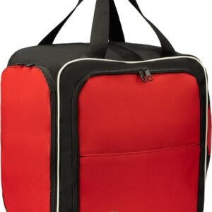 Skischoentas met helmvak - Schoenrugzak sport - Wintersport uitrusting - Waterdicht Codura materiaal - Tot maat 47 - Rood zwart