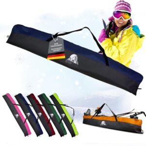 Skitas Skihoes - Ski Bag Skizak - Wintersport Transport - Waterdicht Cordura Weefsel - 160 cm - Zwart Blauw
