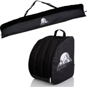 Skitas en skischoenenrugzak set voor 160 cm of 180 cm ski's, waterdicht en praktisch voor wintersport