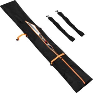 Skitassen - Snowboardtas Reistas - Wintersporter Uitrusting - Waterdicht Gevoerd Materiaal - 197 cm Lang - Zwart