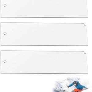 Skiwasverwijderaar set van 3 stuks, acryl skiaftrekmes voor alpineski, freeride en snowboard, precisiegroeven voor een perfecte waxverwijdering zonder resten