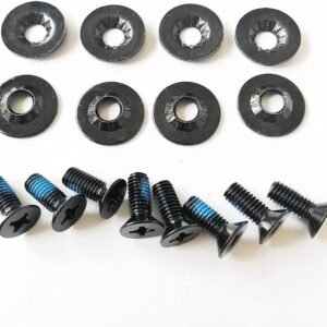 Snowboard Binding Schroeven - Ski Onderdelen - Wintersport Reparatie - Universele Pasvorm - 8 Stuks M6 - Zilver Zwart