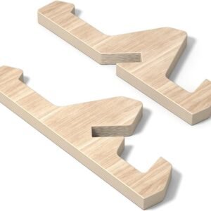 Snowboard Muurbeugel - Snowboardhouder - Snowboard Opslag - Stabiele Houten Constructie - 1 Paar - Houtkleur