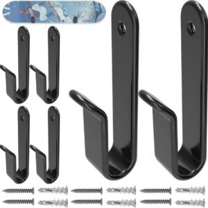 Snowboard Muurbevestiging - Snowboardrek - Snowboard Opslag - Met Rubber Ondergedompeld - 3 Pack - Zwart