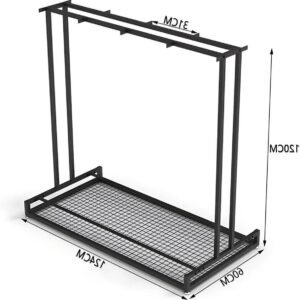 Snowboard Opbergrek - Ski Organizer - Wintersport Opslag - Verrijdbaar Met Wielen - Tot 10 Snowboards - Zwart