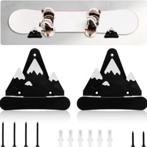 Snowboard Rekken - Wandmontage Haken - Opslag Display - Verbeterde Dubbele Kop - 2 Stuks - Zwart Wit