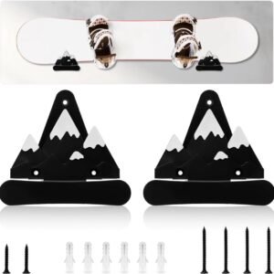 Snowboard Rekken - Wandmontage Haken - Snowboard Opslag - Verbeterde Dubbele Kop - 2 Stuks - Zwart Wit