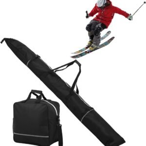 Snowboard Skitas - Wintersport Tas - Opslag en Reizen - Verstelbare Lengte - Tot 200 Cm - Zwart