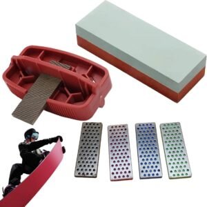 Snowboard Slijper - Ski randgereedschap - Wintersport onderhoud - Verstelbare hoeken - 149 x 108 x 81 cm - Rood
