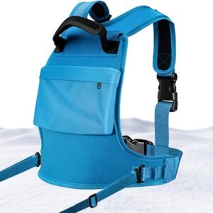 Snowboard Trainingsgordel - Ski Harnas - Wintersport Leren - Met Geïntegreerde Rugzak - 40 x 30 cm - Blauw Roze