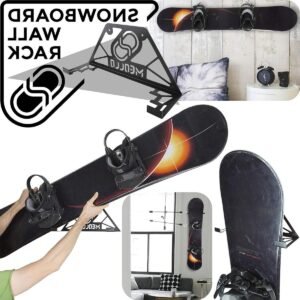 Snowboard Wandhouder - Snowboard Hanger - Snowboard Opslag - 100% Staal - 35 cm Diep - Zwart