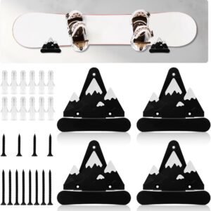Snowboard Wandrek met 4 Haken - Ideale Oplossing voor Snowboardopslag en Presentatie in Garage of Kamer