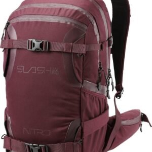 Snowboardrugzak - Tourrugzak - Wintersport - Verstelbaar draagsysteem - 25 Liter - Wijnrood