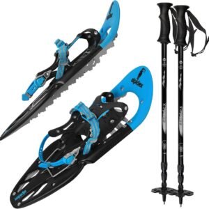Snowboardschoenen - Sneeuwschoenen Klimhulp - Winterwandelen - Tot 130 kg Belastbaar - 25 inch - Blauw