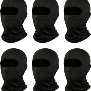 Solidchoice - Set van 6 Ski Maskers voor Volwassenen in Zwart
