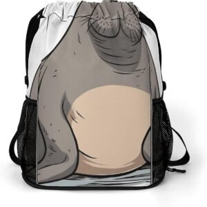 Sport Rugzak - Gymtas Trekkoord - Sporten Trainen - Natte Droge Scheiding - 45 cm - Winter Sneeuwman
