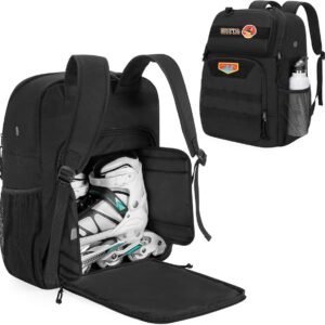 Sporttas - Skate rugzak - Schoenen en accessoires - Ventilatie en bescherming - 35x205x52 cm - Zwart