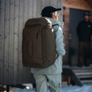 Sportuitrusting Rugzak - Reistas Skitas - Wintersport Transport - Gevoerde Banden - 60 Liter Inhoud - Diep Khaki