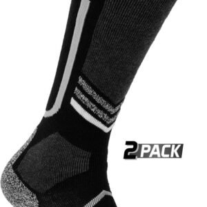 Starling Skisokken Merinowol - 2-pack - Maat 39/42 - Zwart - Lichte Compressie